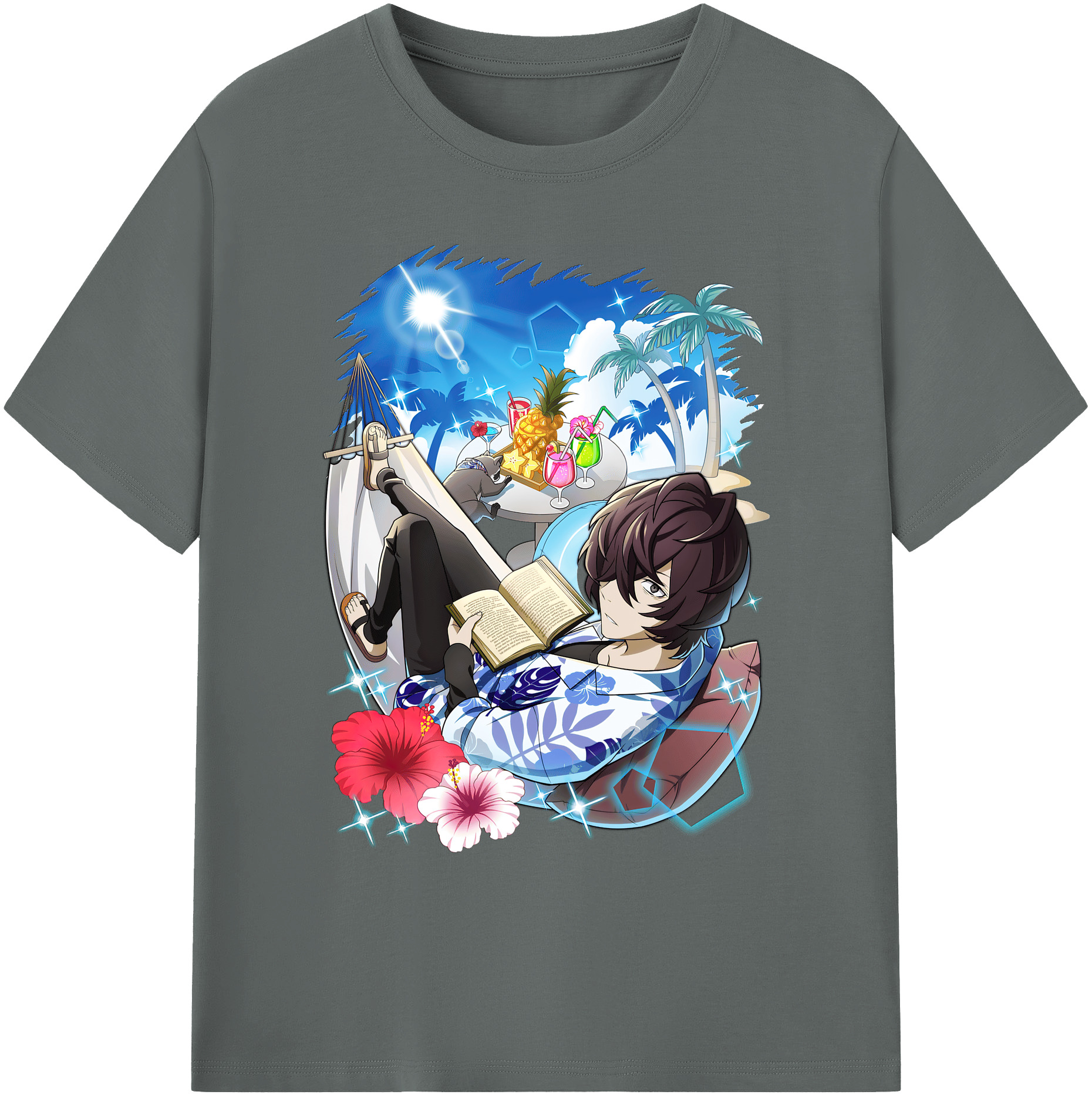 （画像用） 文豪ストレイドッグス Bungo Stray Dogs 綿100％ メンズ半袖Tシャツ｜肌触りやわらか＆通気性